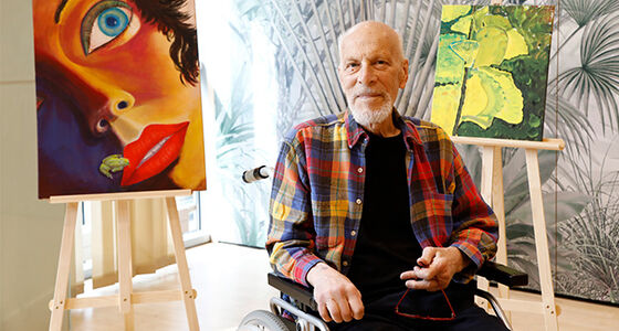 Vernissage unseres Bewohners Ludwig Guttmann in der Seeböckgasse